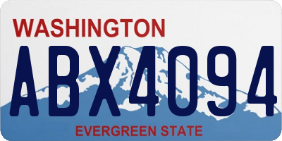 WA license plate ABX4094
