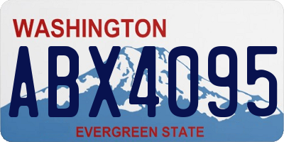 WA license plate ABX4095