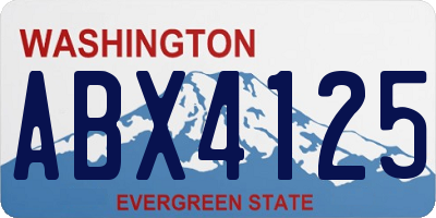 WA license plate ABX4125