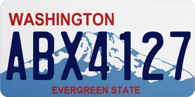 WA license plate ABX4127