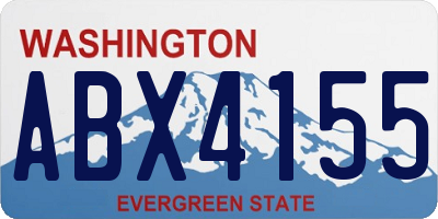 WA license plate ABX4155