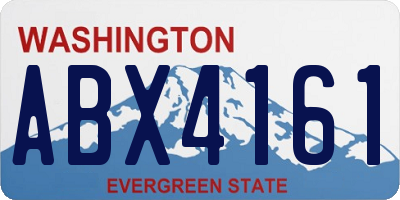 WA license plate ABX4161