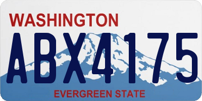 WA license plate ABX4175