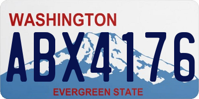 WA license plate ABX4176