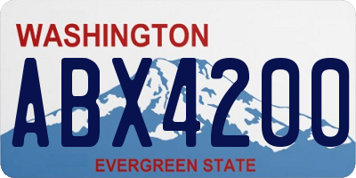WA license plate ABX4200