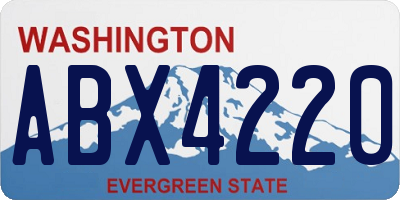 WA license plate ABX4220
