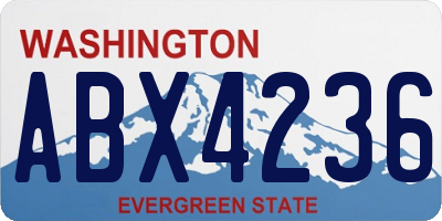 WA license plate ABX4236