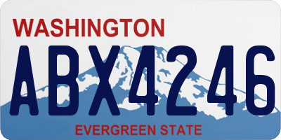 WA license plate ABX4246