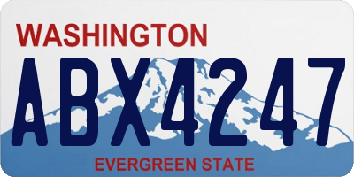 WA license plate ABX4247