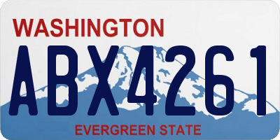 WA license plate ABX4261