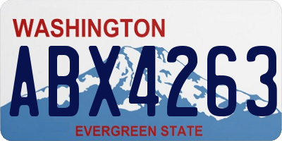 WA license plate ABX4263