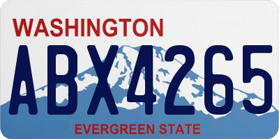 WA license plate ABX4265