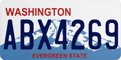 WA license plate ABX4269