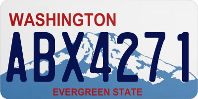 WA license plate ABX4271