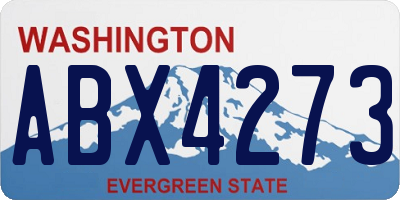 WA license plate ABX4273