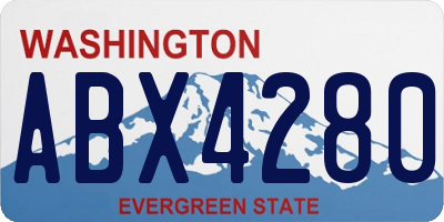 WA license plate ABX4280