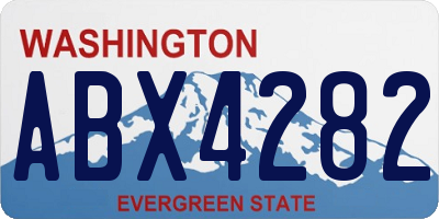 WA license plate ABX4282