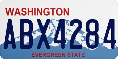 WA license plate ABX4284