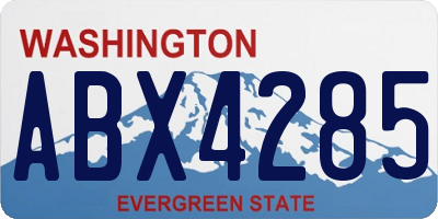 WA license plate ABX4285