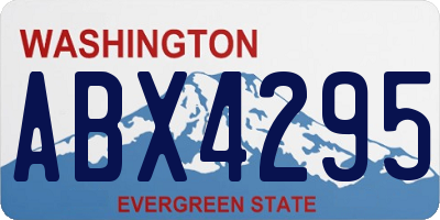WA license plate ABX4295