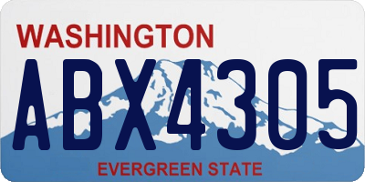 WA license plate ABX4305