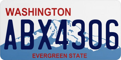 WA license plate ABX4306
