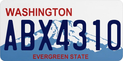 WA license plate ABX4310