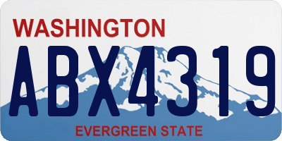 WA license plate ABX4319