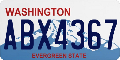 WA license plate ABX4367