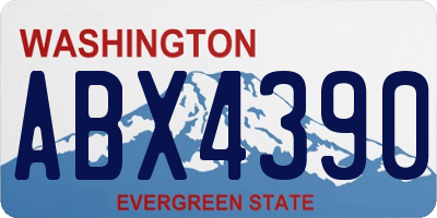 WA license plate ABX4390
