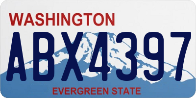 WA license plate ABX4397
