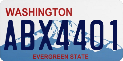 WA license plate ABX4401