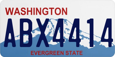 WA license plate ABX4414