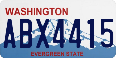 WA license plate ABX4415