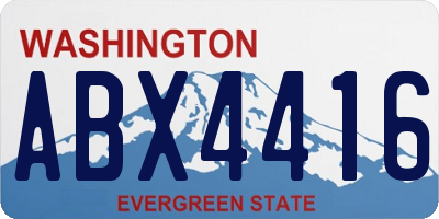 WA license plate ABX4416
