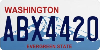 WA license plate ABX4420