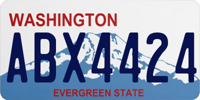 WA license plate ABX4424