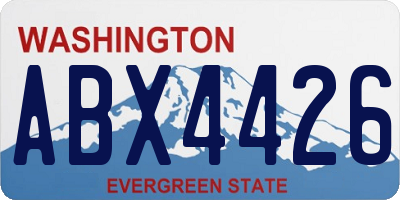 WA license plate ABX4426