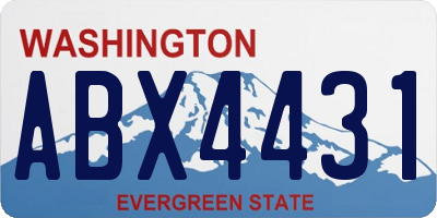WA license plate ABX4431