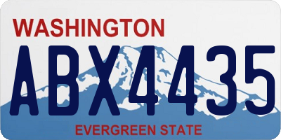 WA license plate ABX4435