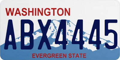 WA license plate ABX4445