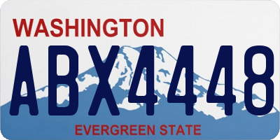 WA license plate ABX4448