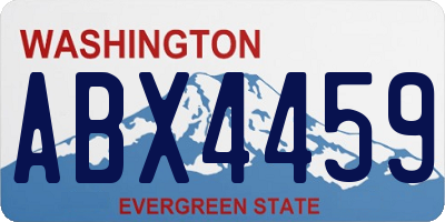 WA license plate ABX4459