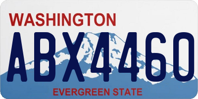 WA license plate ABX4460