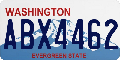WA license plate ABX4462