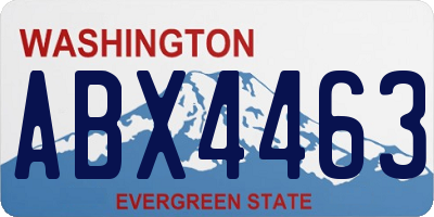 WA license plate ABX4463