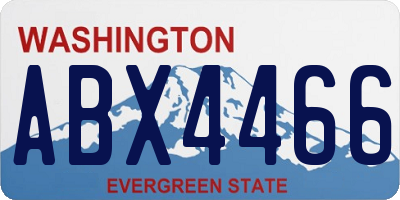 WA license plate ABX4466