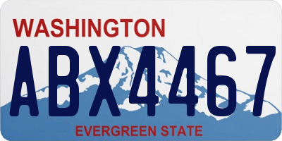 WA license plate ABX4467