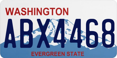 WA license plate ABX4468