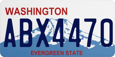 WA license plate ABX4470